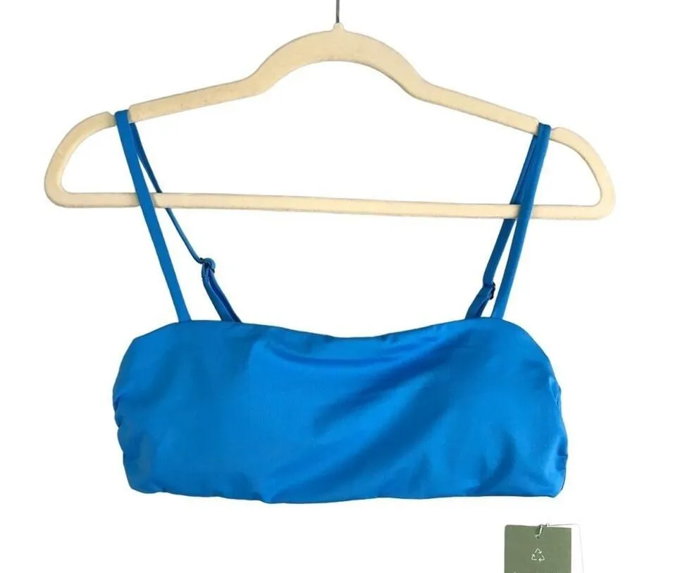 ANDIE Swim Top Sz M Blue Newport Bandeau Cottage Sporty Preppy Feminine Boho NWT - Image 4