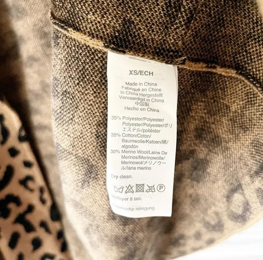 J.Crew Sophie Open-Front Leopard Sweater Blazer Relaxed Fit Wool Blend X-Small - Image 7