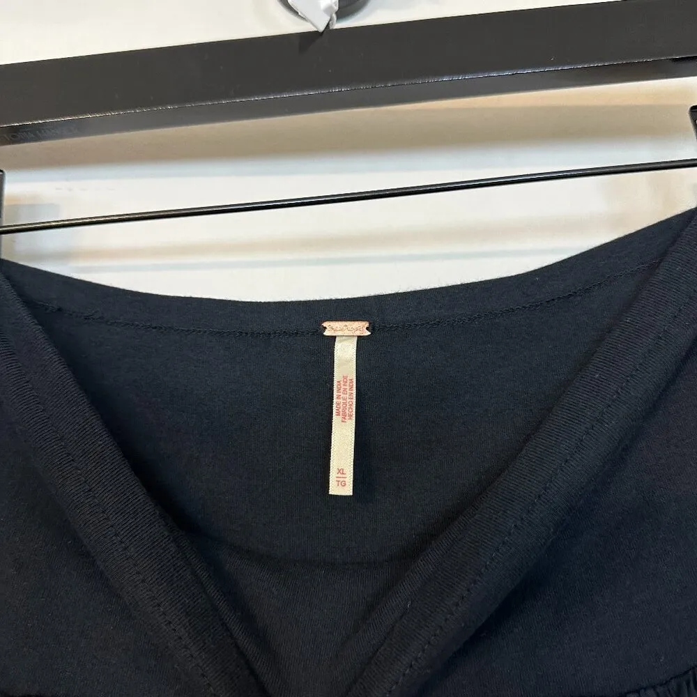 FREE PEOPLE Cooler in Capri Off the Shoulder Top & Skirt in Solid Black X-Large - Image 9