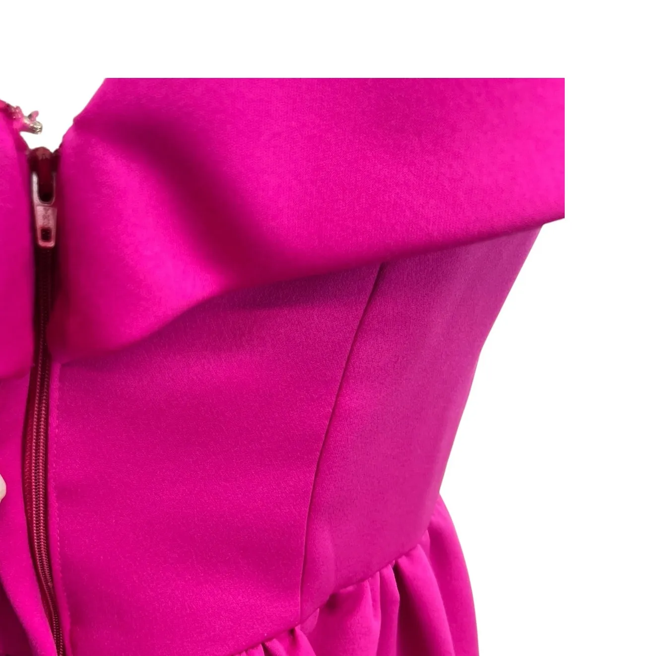 Victor Costa for Bonwit Teller Vintage Dress Party Off‎ Shoulder Pink Size 6 - Image 12