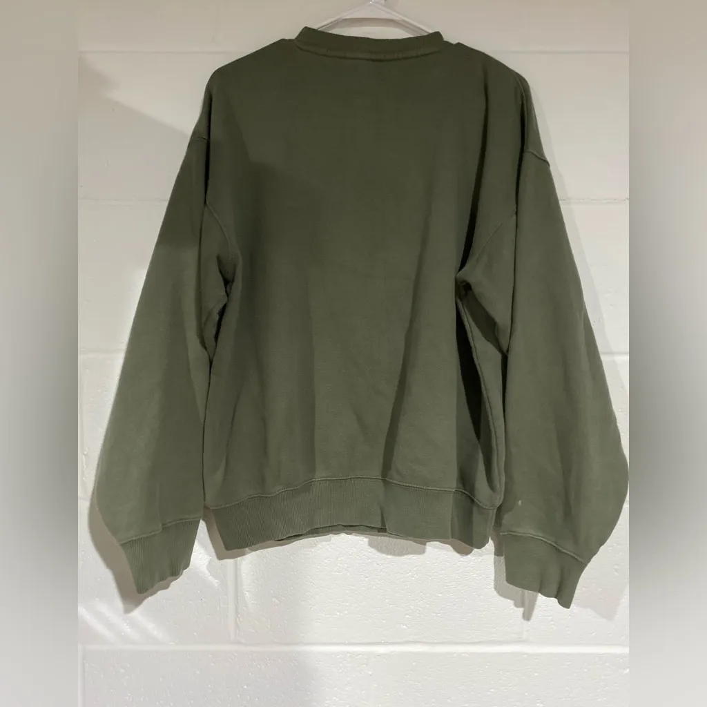 Eddie Bauer Forest Green Crewneck Sweater medium - Image 2