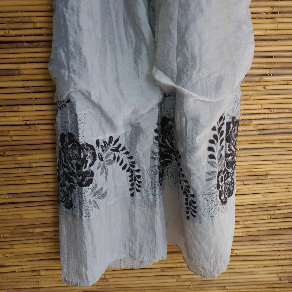 Anthropologie LAPIS 10 Strapless Smocked Top Dress in Gray Black - Image 7