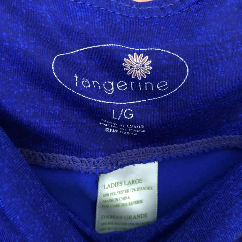 Tangerine Crop Leggings Bright Blue L - Image 3