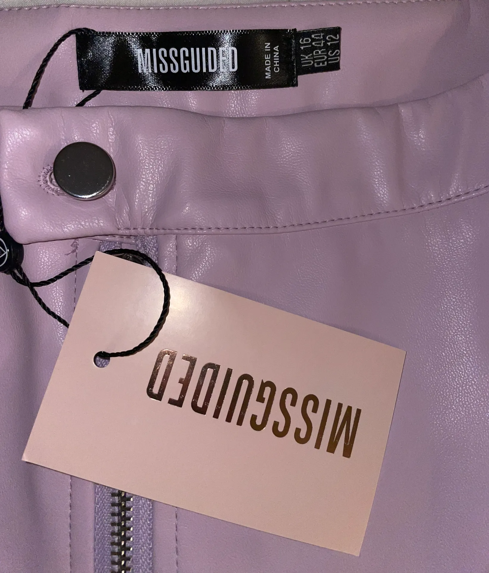 Missguided Pink Leather Pants - Image 4