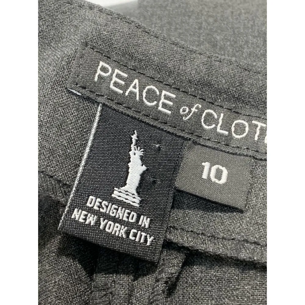 Peace of Cloth Women's Mid Rise Tapered Gray Dress Pants Size 10 - Image 6