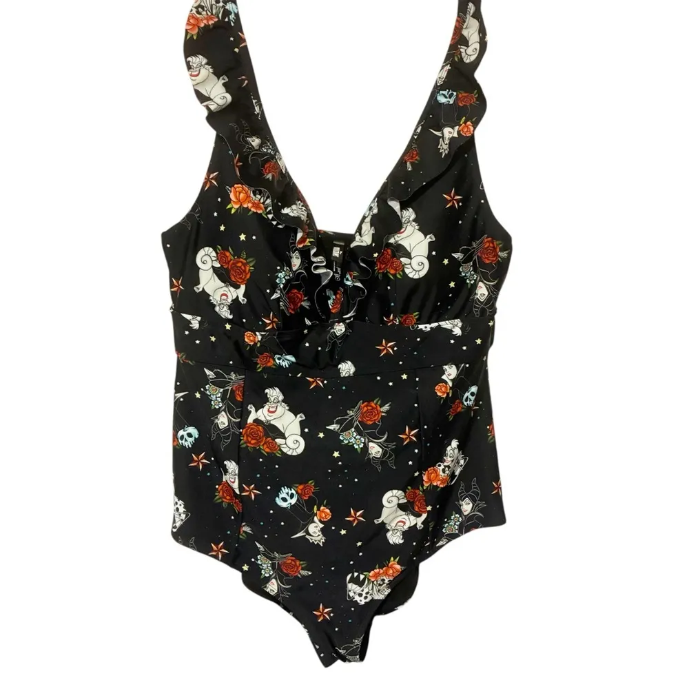 Torrid  x Disney Plus Size 2X Villains Ruffle Swimsuit Maleficent Ursula Bathing - Image 2
