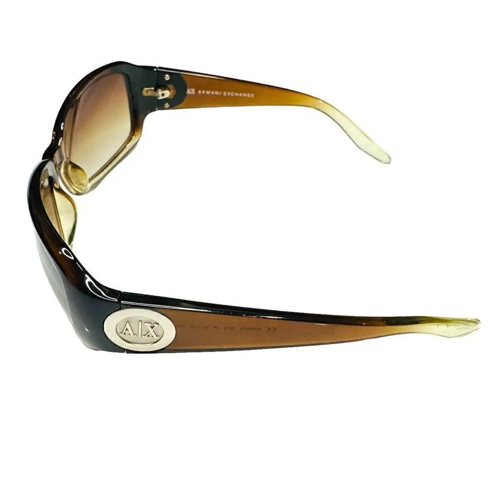 ARMANI EXCHANGE Oversized Sunglasses with Case Gradient Ombré EUC - Image 4