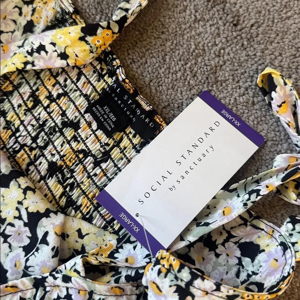Social Standard by Sanctuary Tied Floral Print Sundress SIZE XXL - Image 2