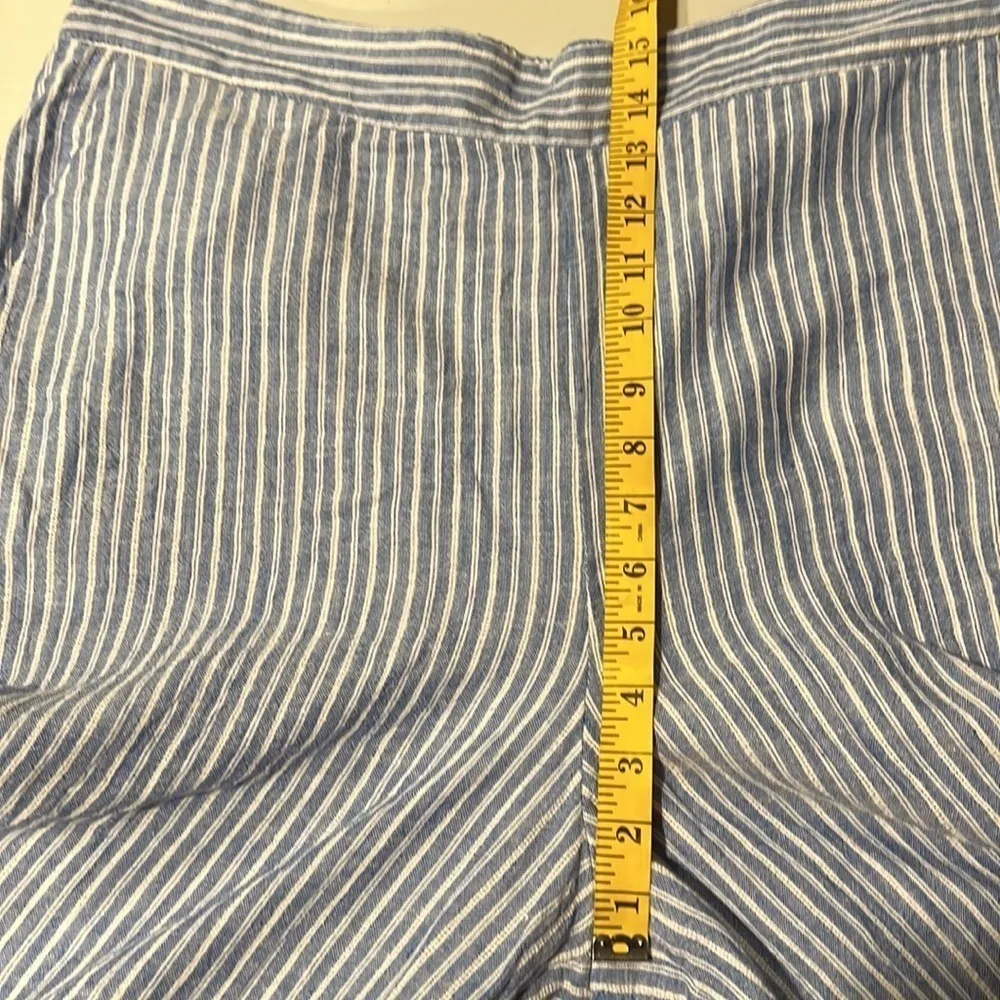 State Blue and White Striped Wide Leg Pants - Image 9