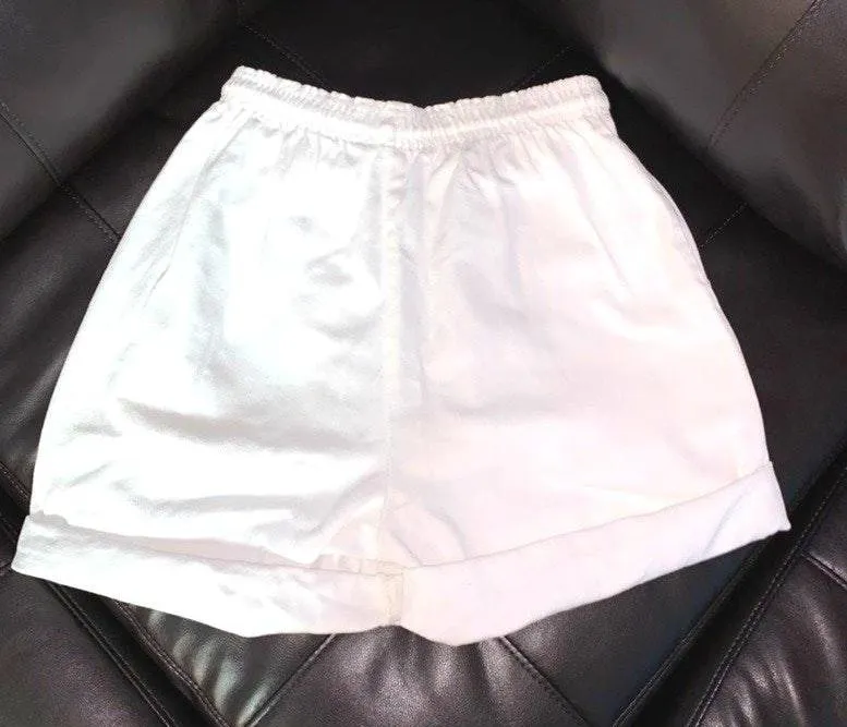 Vintage Highwaisted Elastic Shorts White Size 6 - Image 5