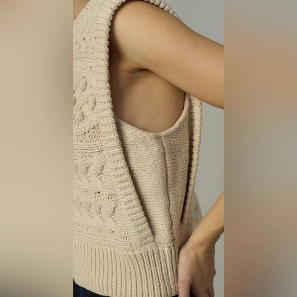 NWT JOE'S Milk The Clara Sweater Vest Small Tan - Image 6