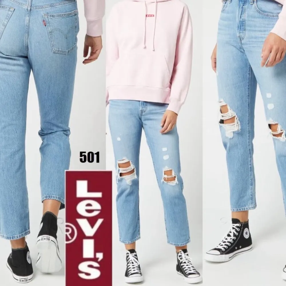Levi’s 501 Premium Denim High Waisted Straight Crop Jeans - Image 7