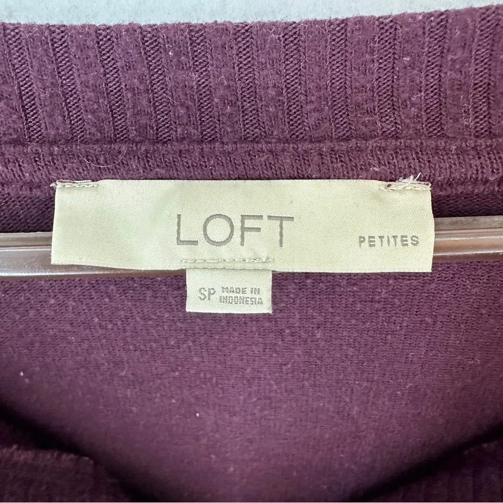 Loft V Neck Sweater Petite Small Purple - Image 9