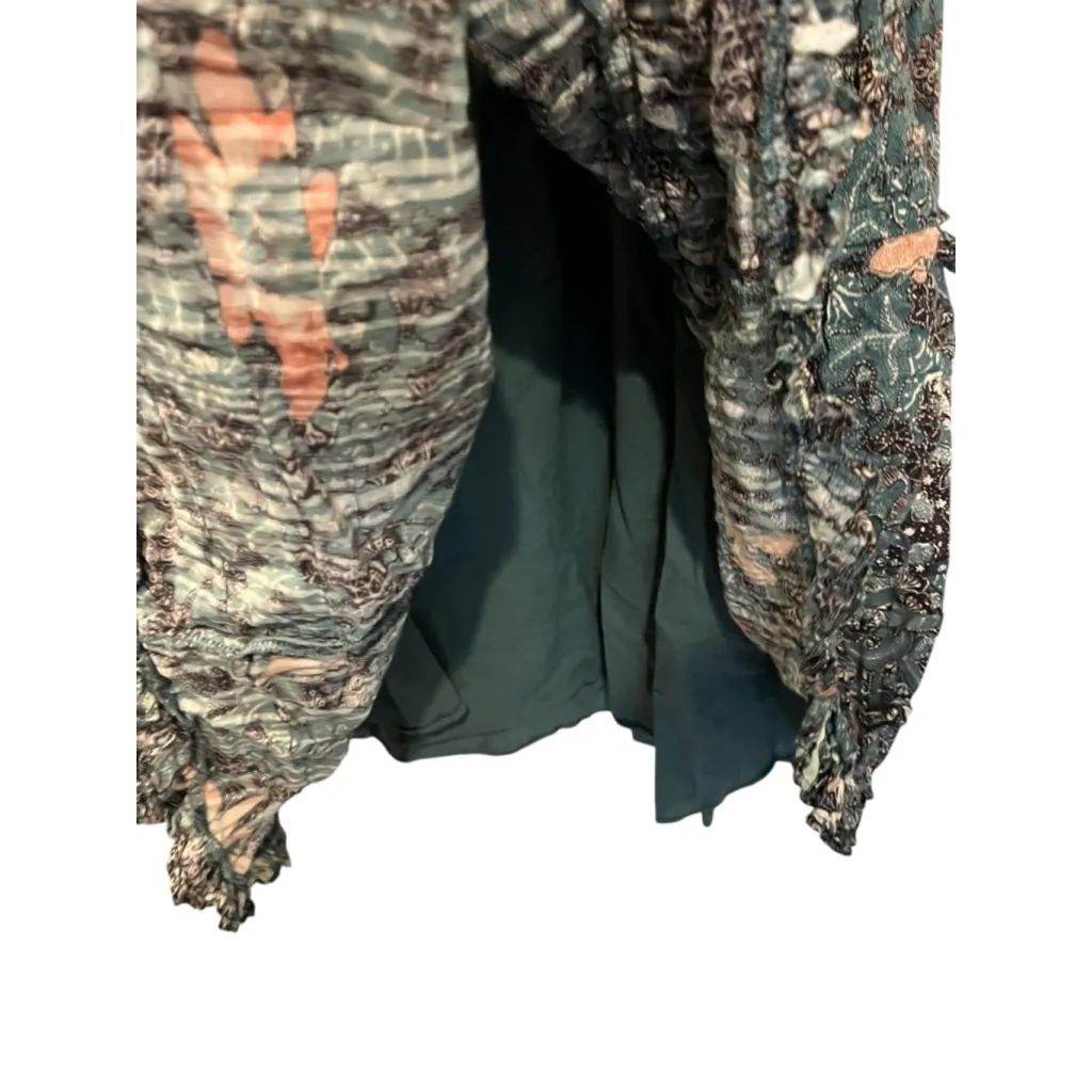 Ulla Johnson Rema Silk Floral Dress Size 6 Medium Malachite Color Tie Neck Sash - Image 12