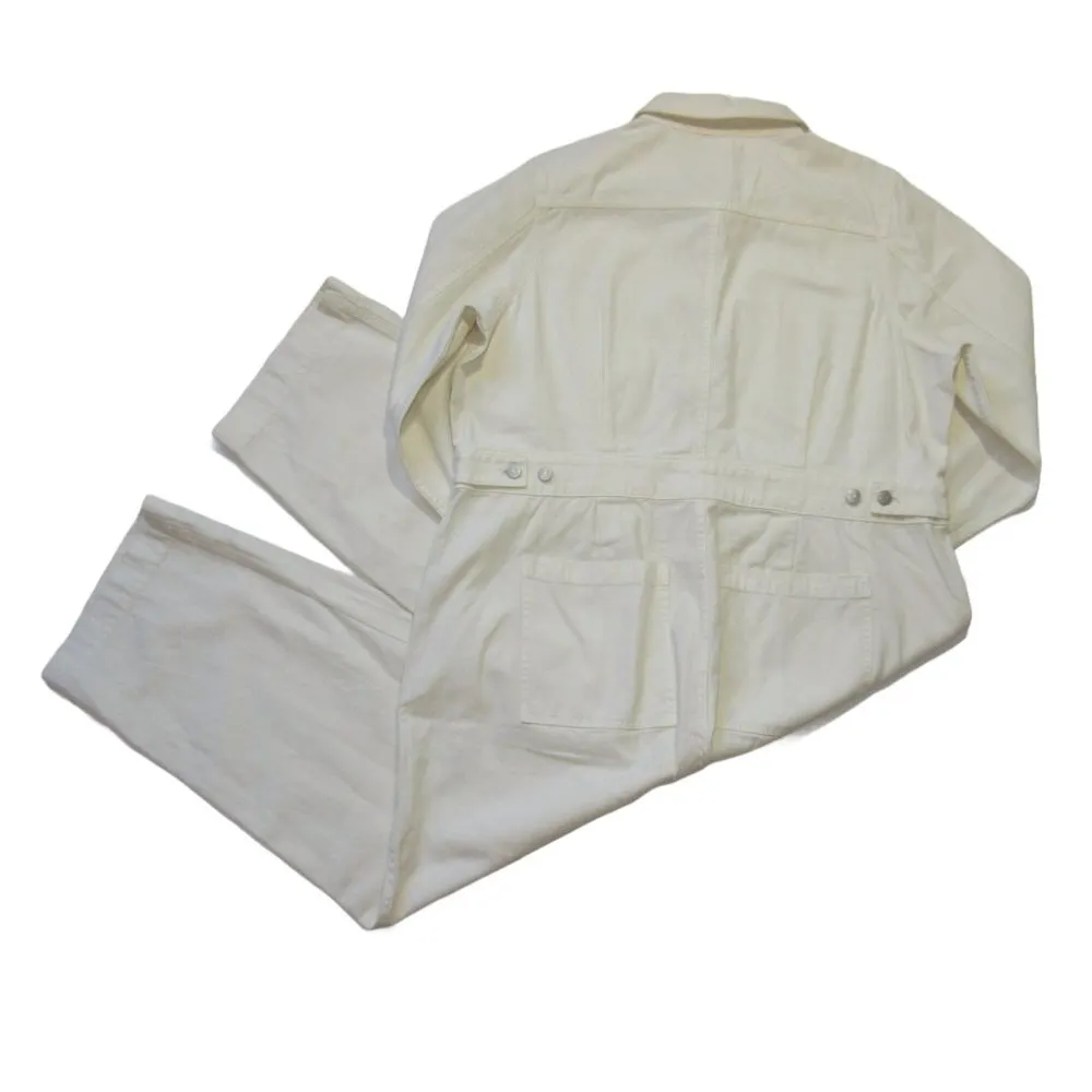NWT Madewell Garment-Dyed Relaxed Coverall in Antique Cream Jumpsuit 2X - Image 5