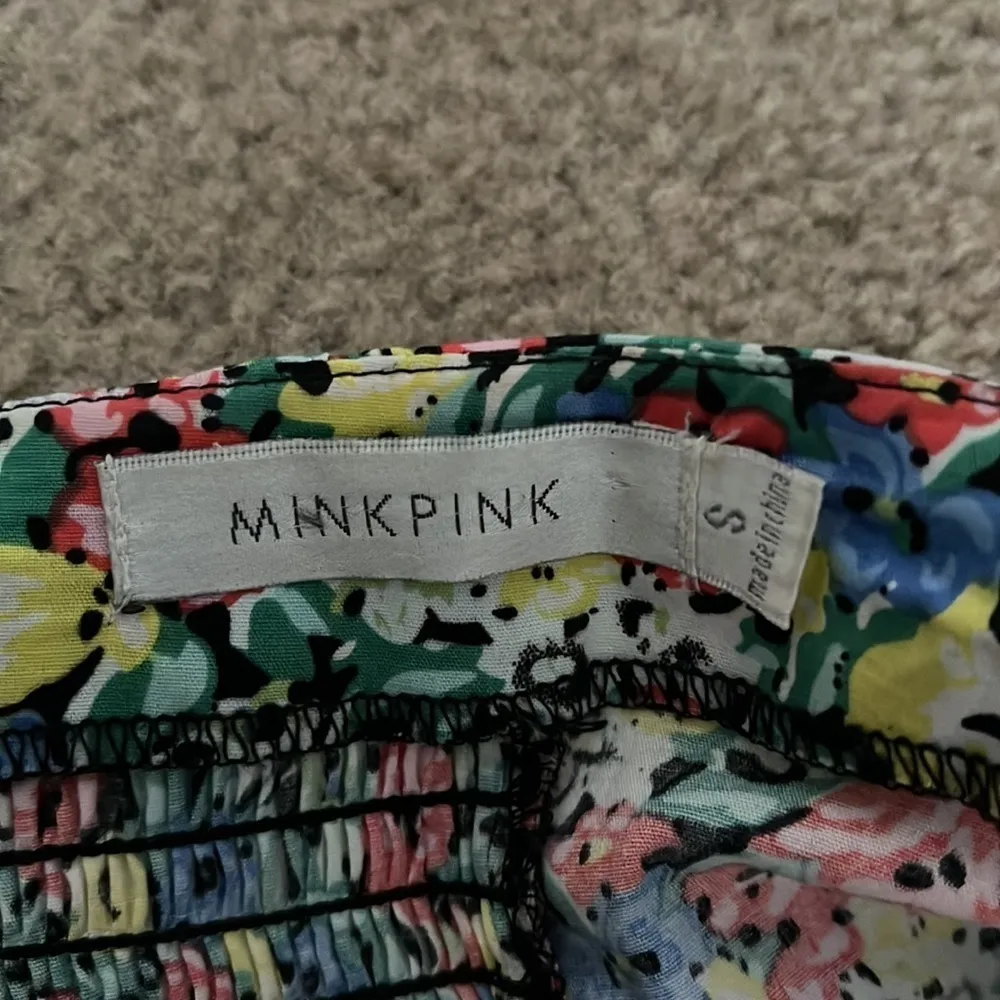 MINKPINK flirty sweetheart strapless dress size small floral fit flare flirty - Image 14
