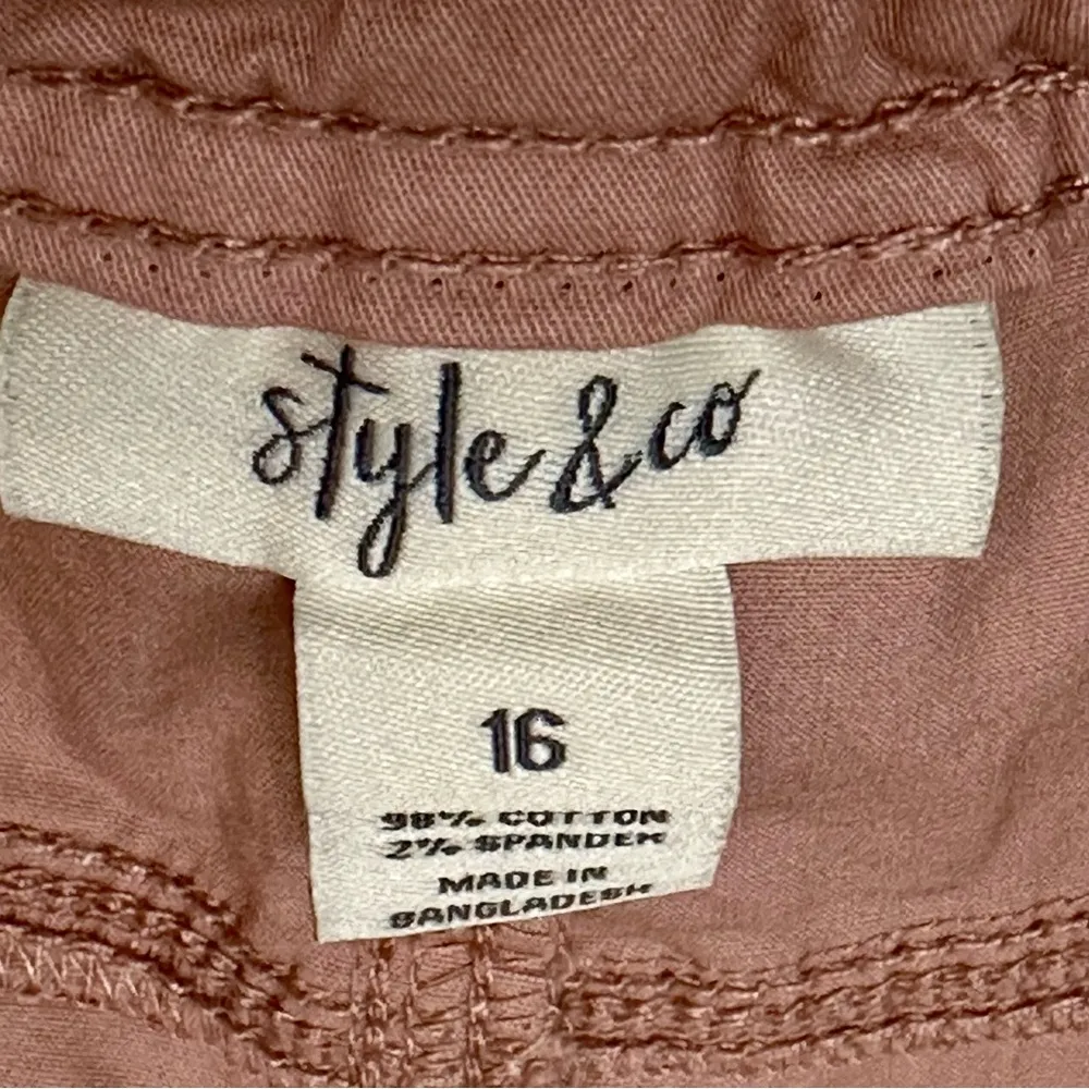 Style & Co Pink Cargo Shorts with Cotton Blend Cute Comfy Vacation Summer Fun - Image 6