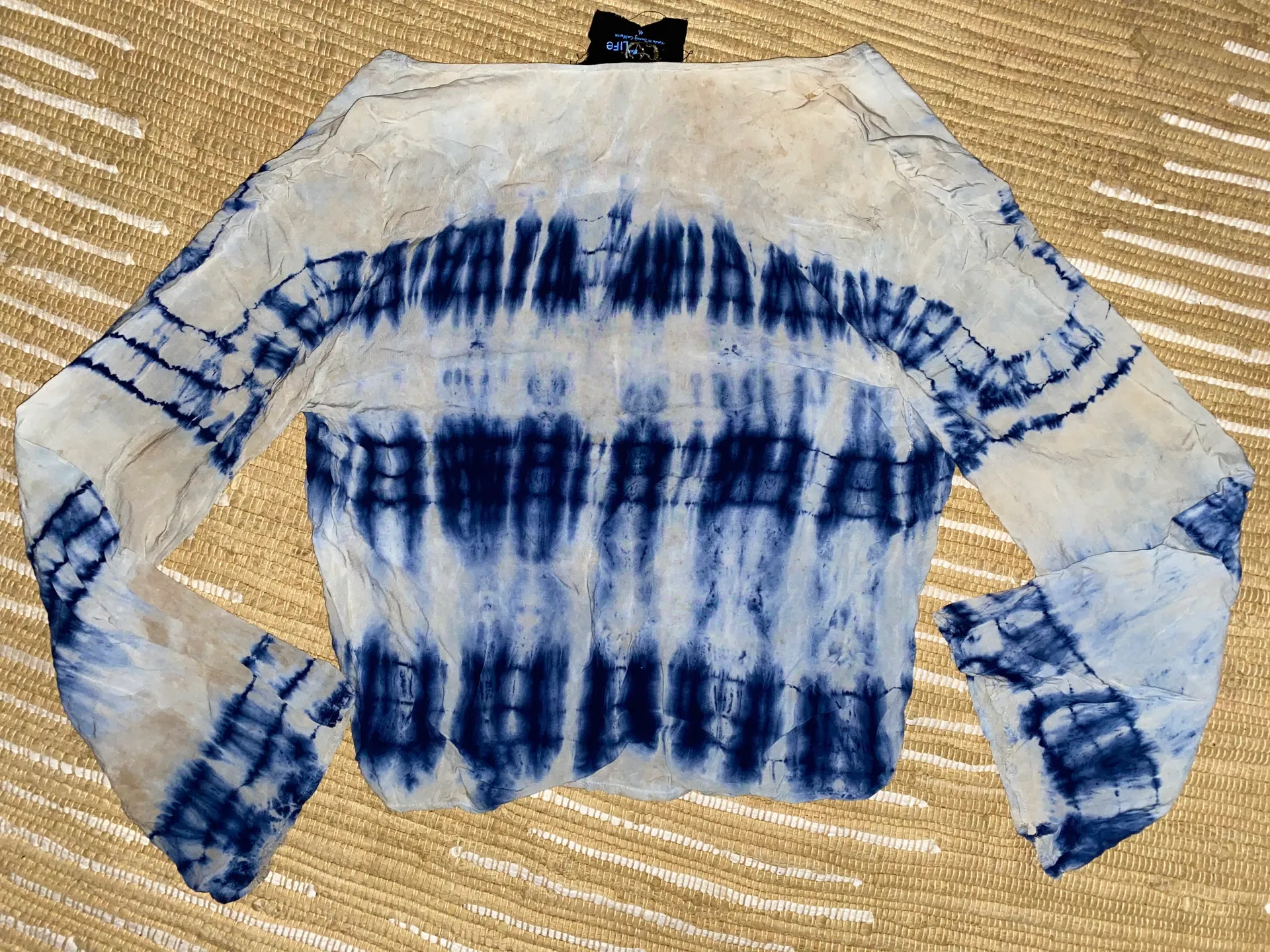 Blue Tie Dye Twist Front Top - Image 3