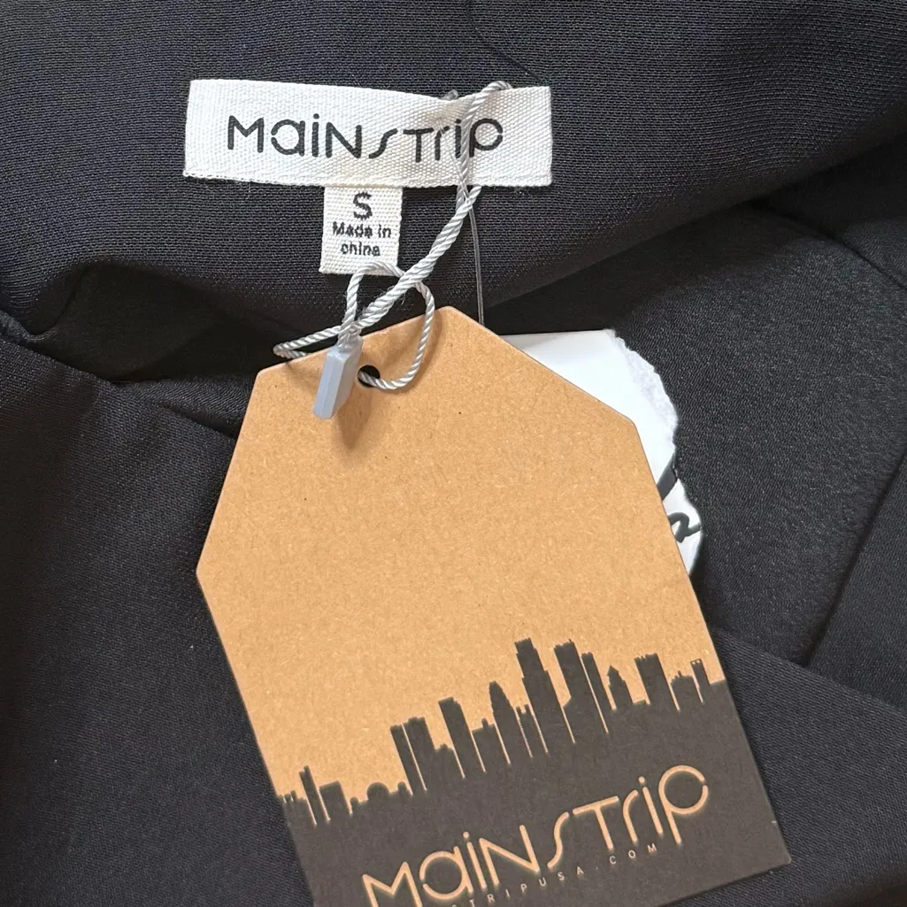 Large Oversized Rhinestone Buckle Skirt Black Mini S Small New - Image 4