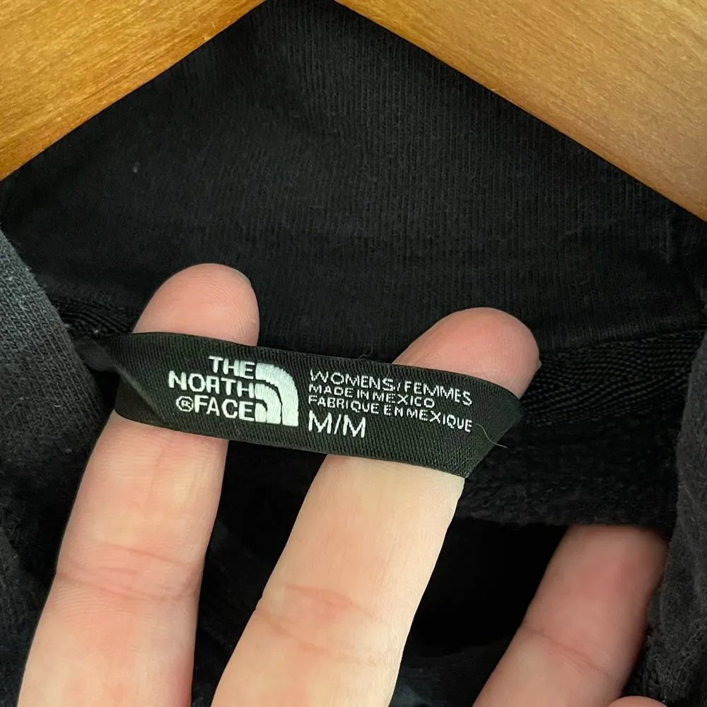 Women’s North Face black multi color logo hoodie sweatshirt Medium - Image 4