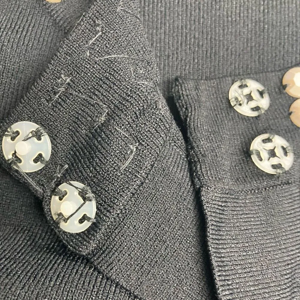 CABLE & GAUGE Women’s Black Beaded‎ Shrug Cardigan Sweater Size XL - Image 9