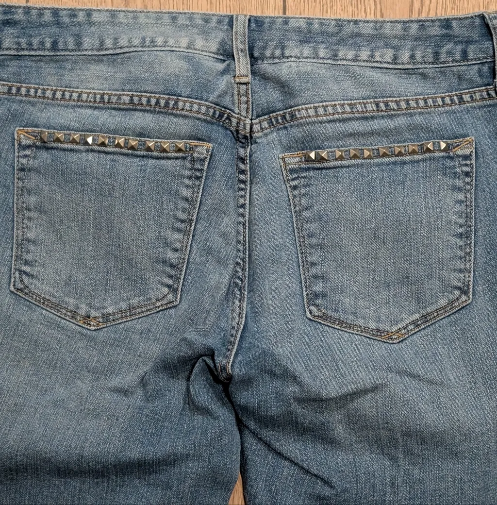 GAP ALWAYS SKINNY Jeans‎ Womens 30 STUDDED Studs Faded Denim Slim Leg Stretch - Image 5