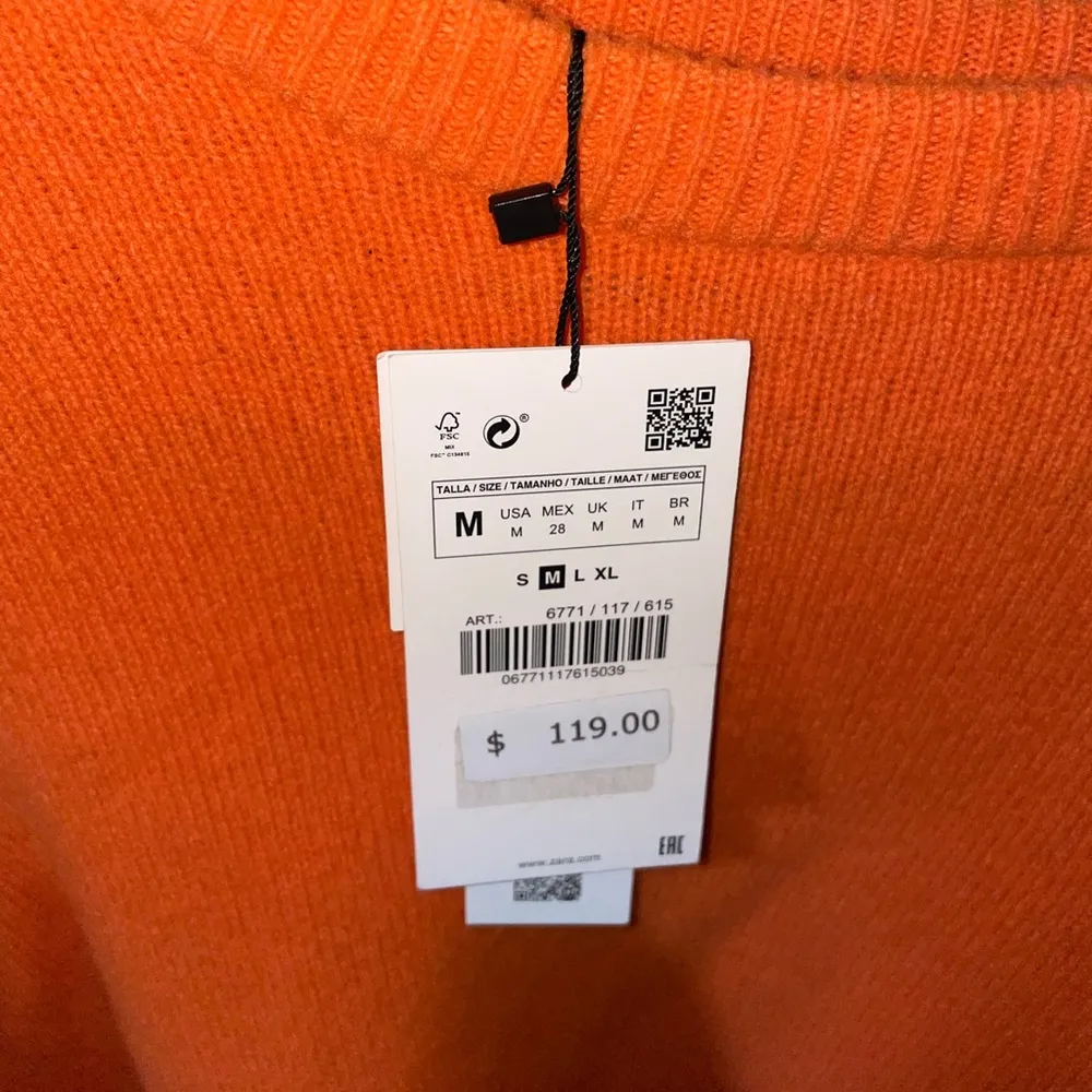 Zara Orange Women's Sweater - Image 3