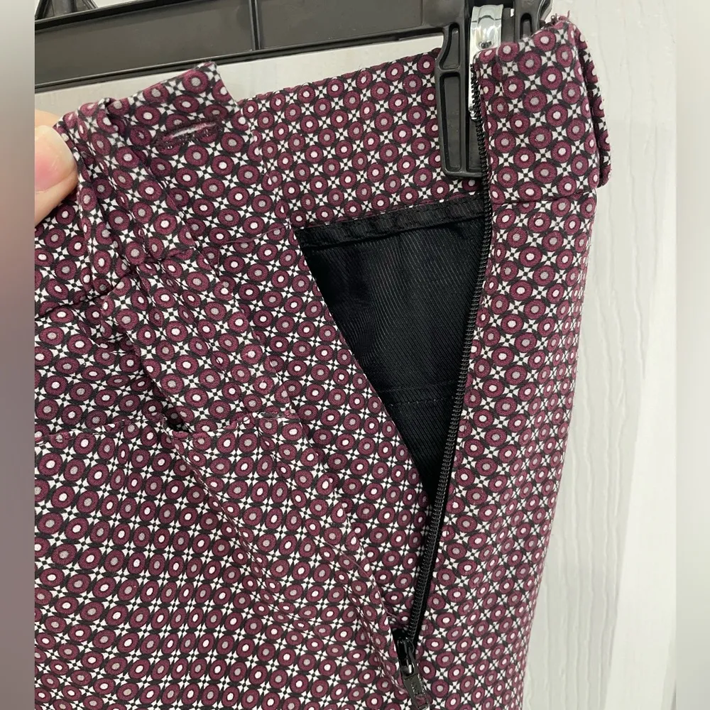 ZARA Trafaluc Elastic Waist Red White Patterned Skinny Pants Women’s Size S - Image 5