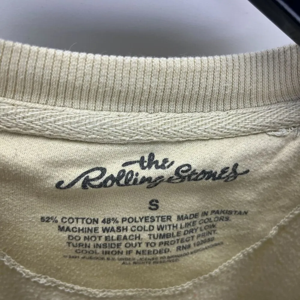 Oversized Rolling Stones Voodoo Lounge Sweatshirt Small 1994 Tour Yellow Graphic - Image 4