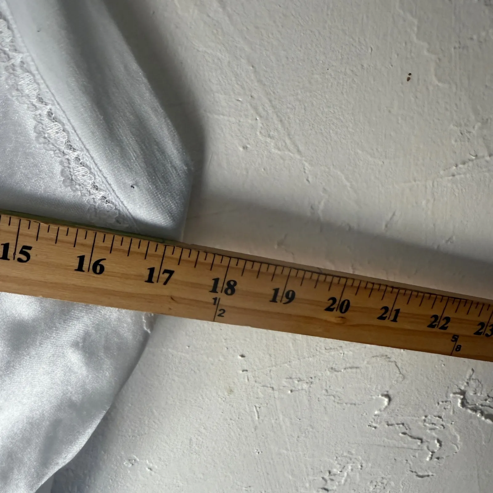 Vintage Velrose White Lace Trim Slip Dress Lingerie Full Slip Size‎ 36 Coquette Size undefined - Image 4