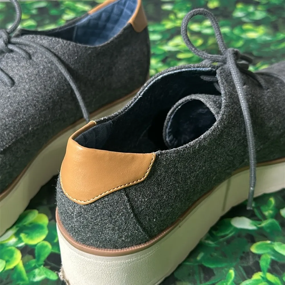 Dr. Scholl's Lillian Wedge Oxford Lace Up Round Toe Grey Women Comfort Shoe 8.5M - Image 11