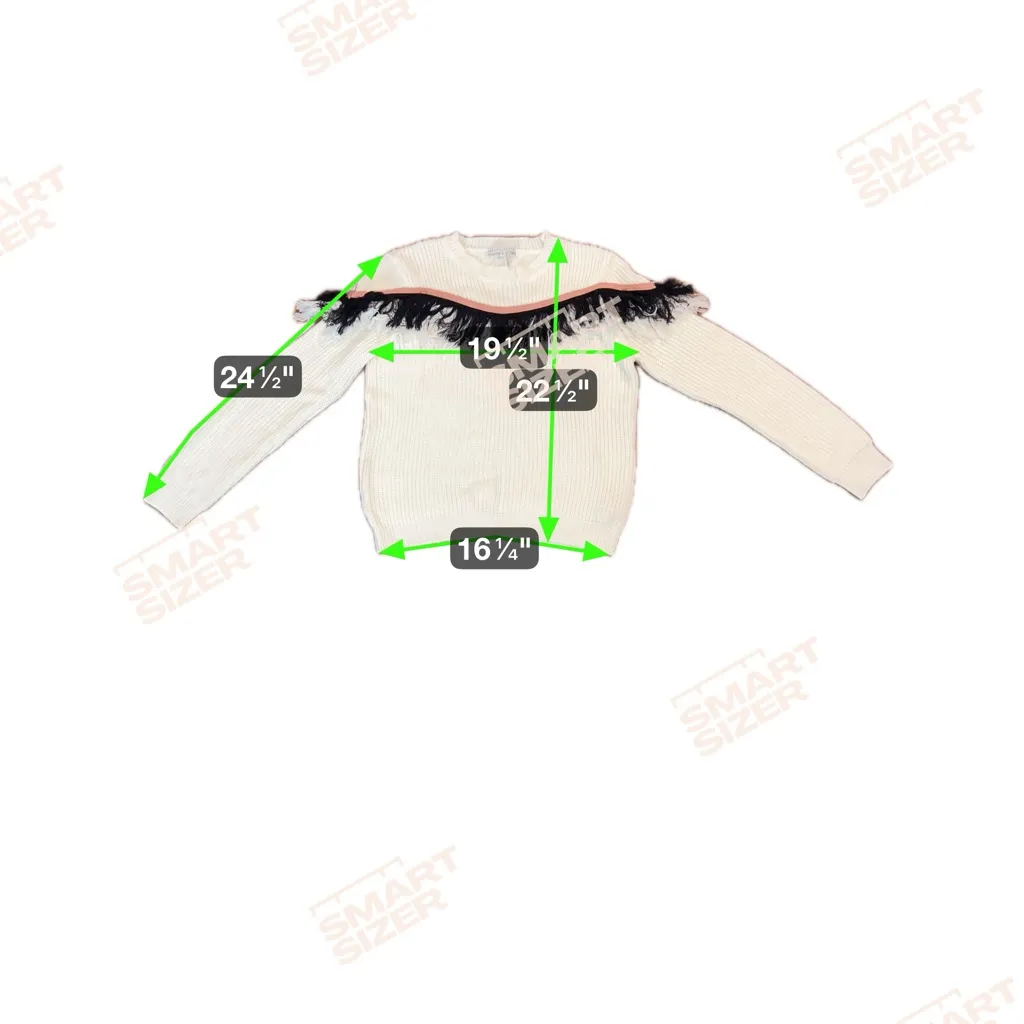 English Factory Cream Sweater with Black Fringe - Image 6