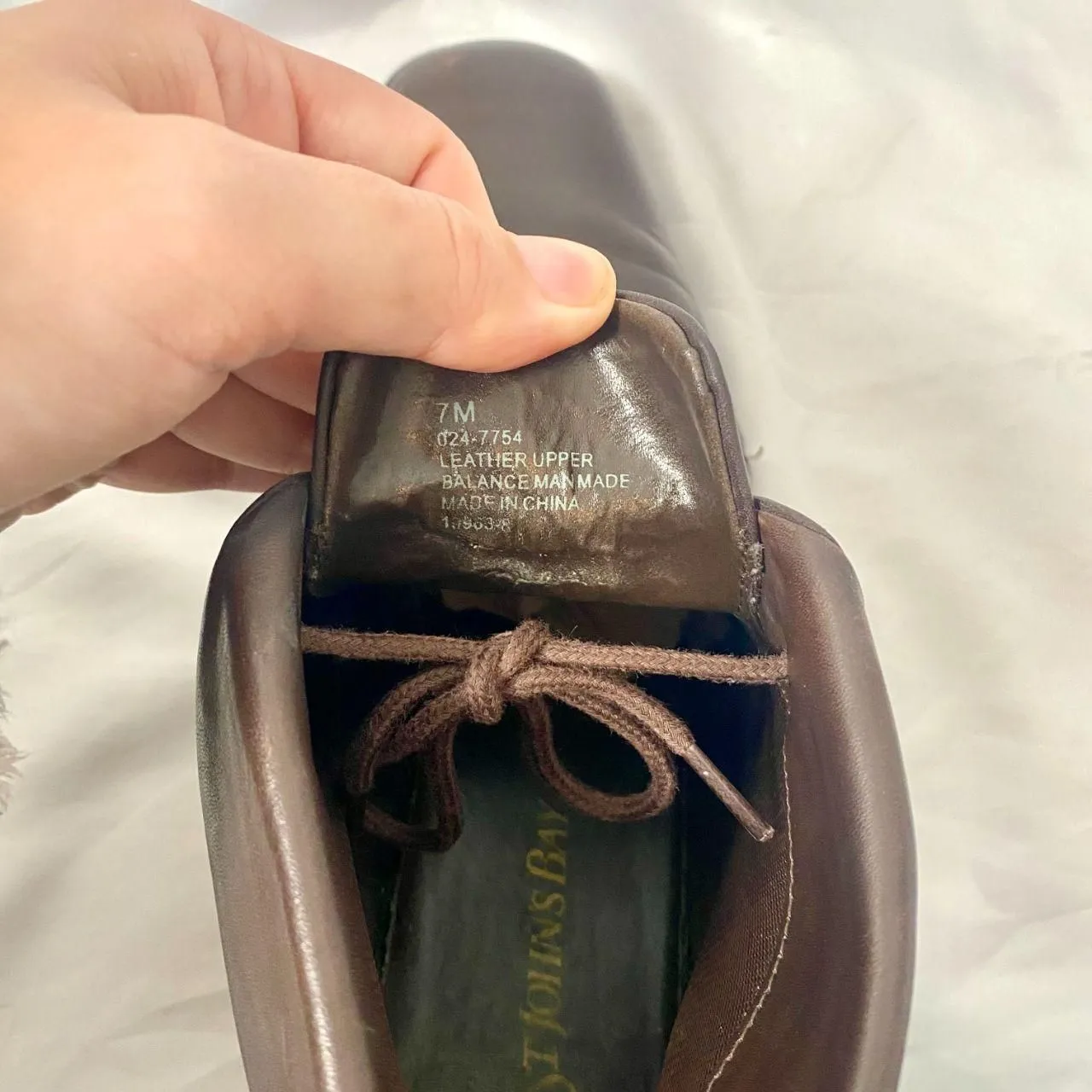 St. John's Bay 90s Dark Brown Leather Witchy Wench Lace Up Ankle Booties US 7 - Image 8