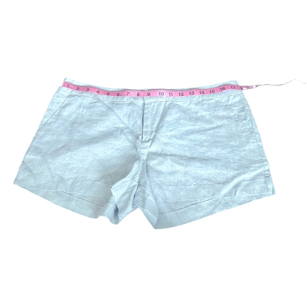 3/$15 JOIE 100% linen light blue shorts - Image 3