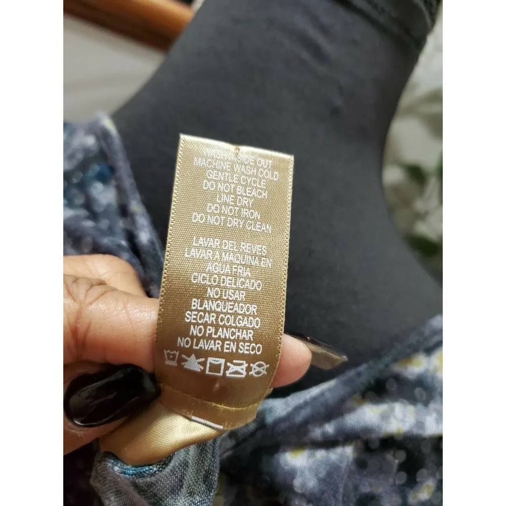 Miss Tina Women's Tie Dye Polyester Scoop Neck Short Sleeve Casual Shirt XL - Image 6