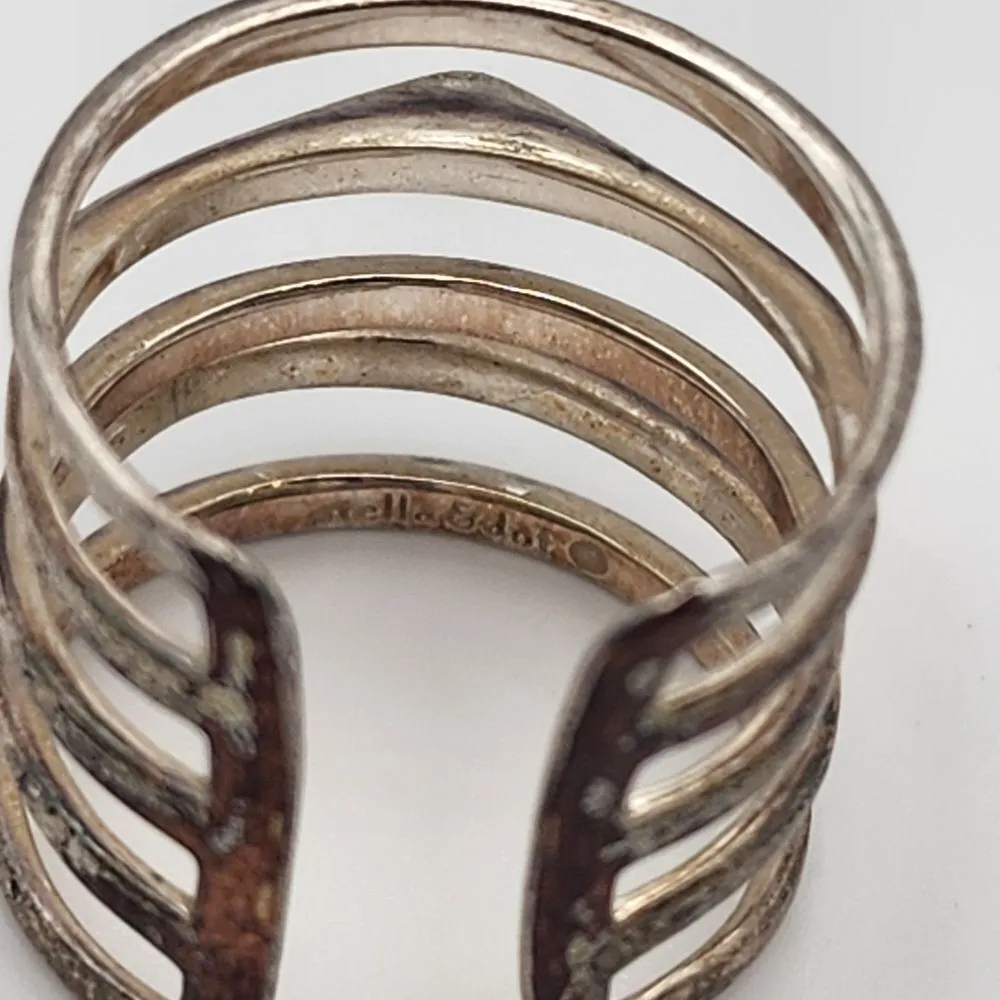 Stella & Dot Maylee Silver Tone Adjustable Cuff Ring - Image 7