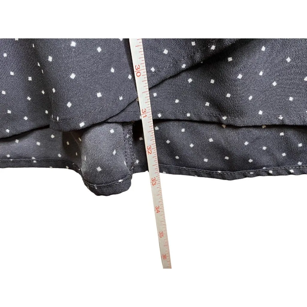Loft Grey And White Polka Dot Wrap‎ Dress size 2 Business Church Office Casual - Image 6