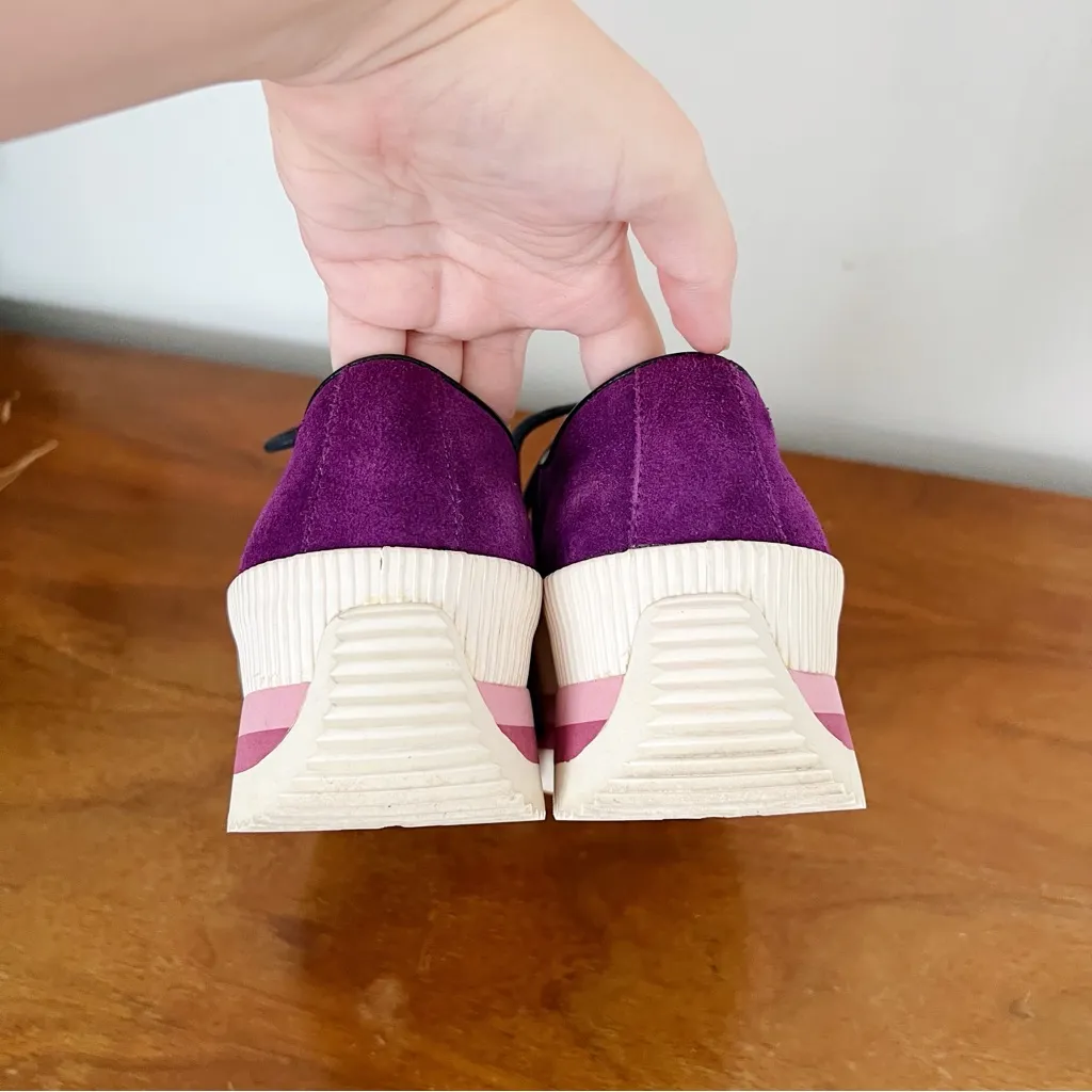 COACH • Platform Sneaker creeper chunky purple suede leather lug sole grunge - Image 9
