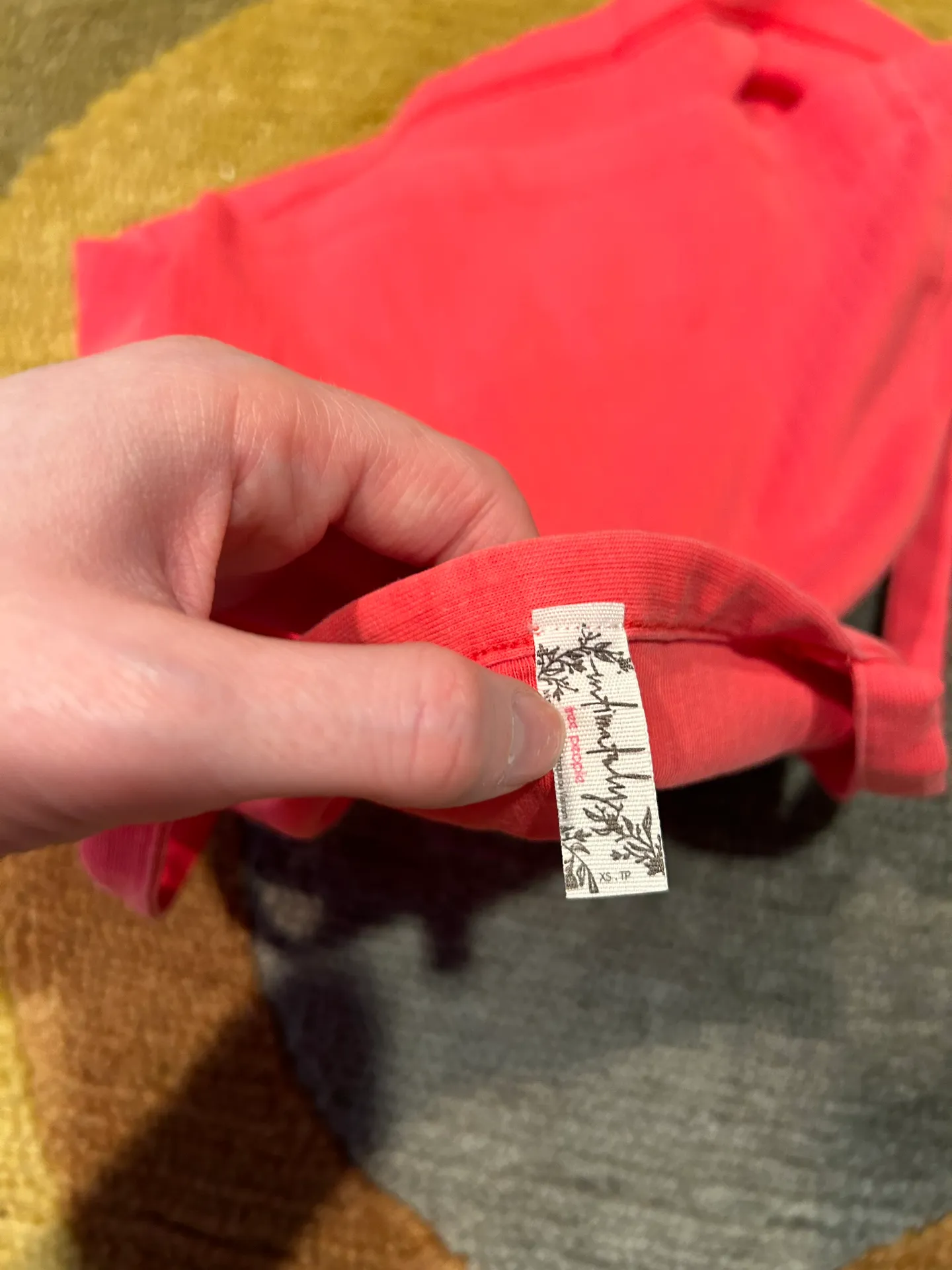 Intimately  High Neck Basic Ribbed Tank Top Light Red Size XS - Image 4