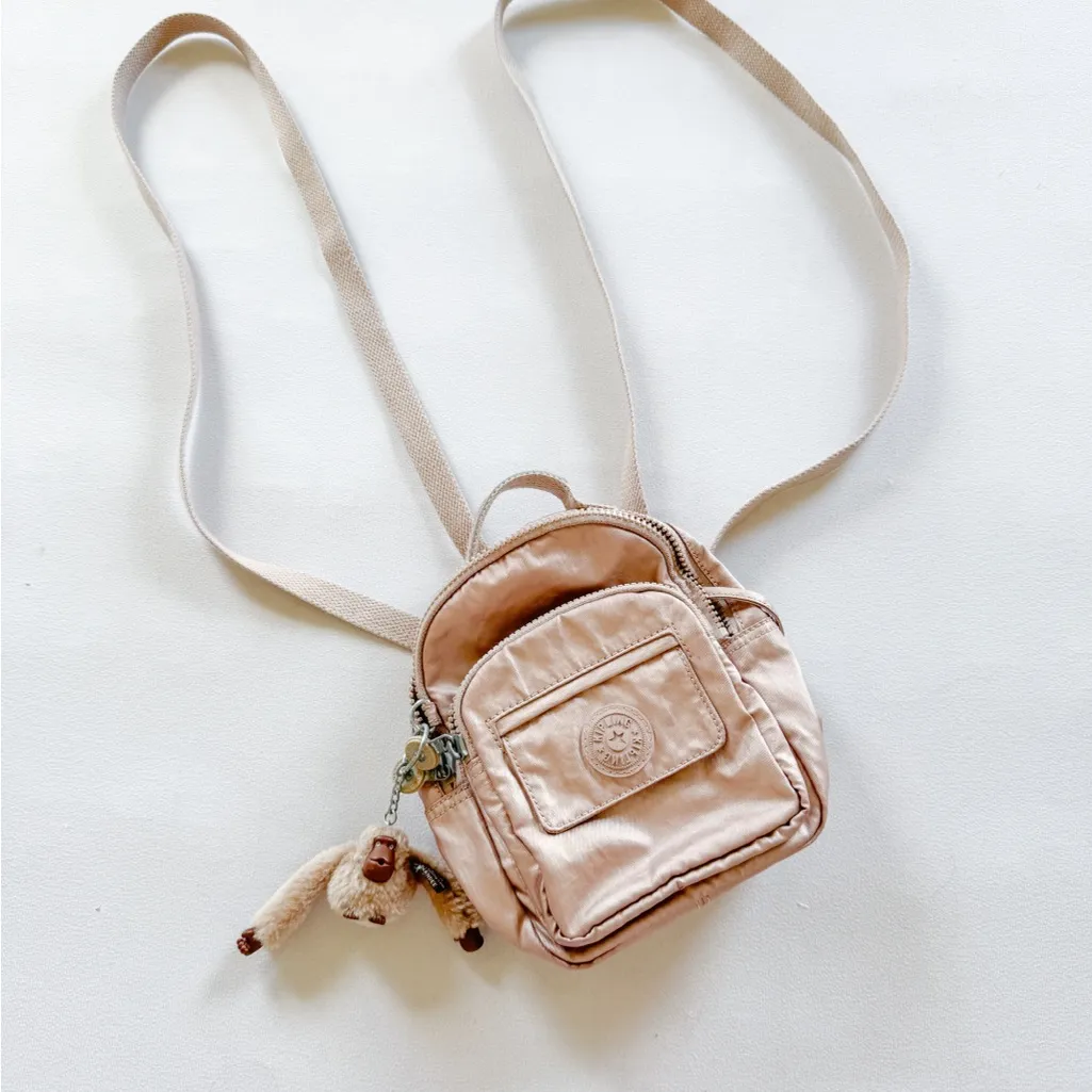 Kipling Metallic Pink Crossbody Bag - Image 2