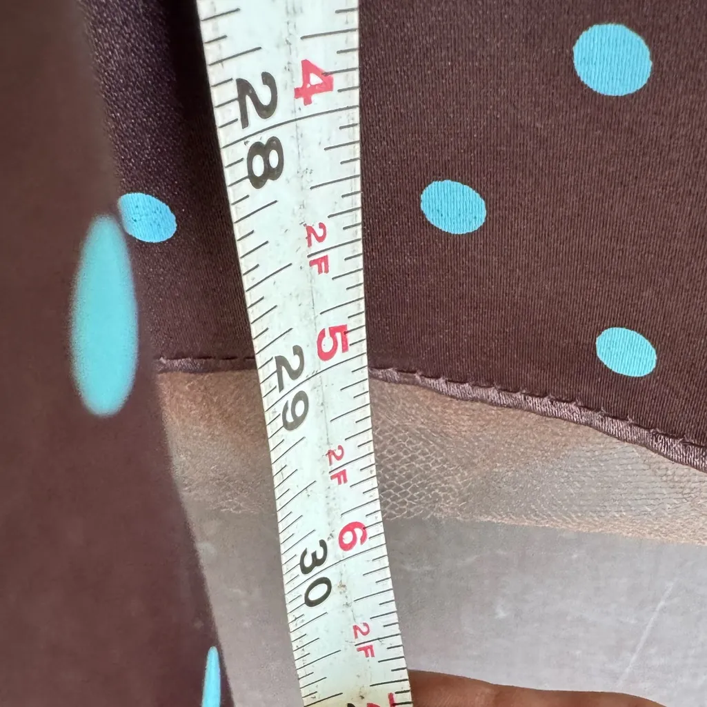 VTG Jessica McClintock for Gunne Sax Chocolate and Aqua Dress - Image 7