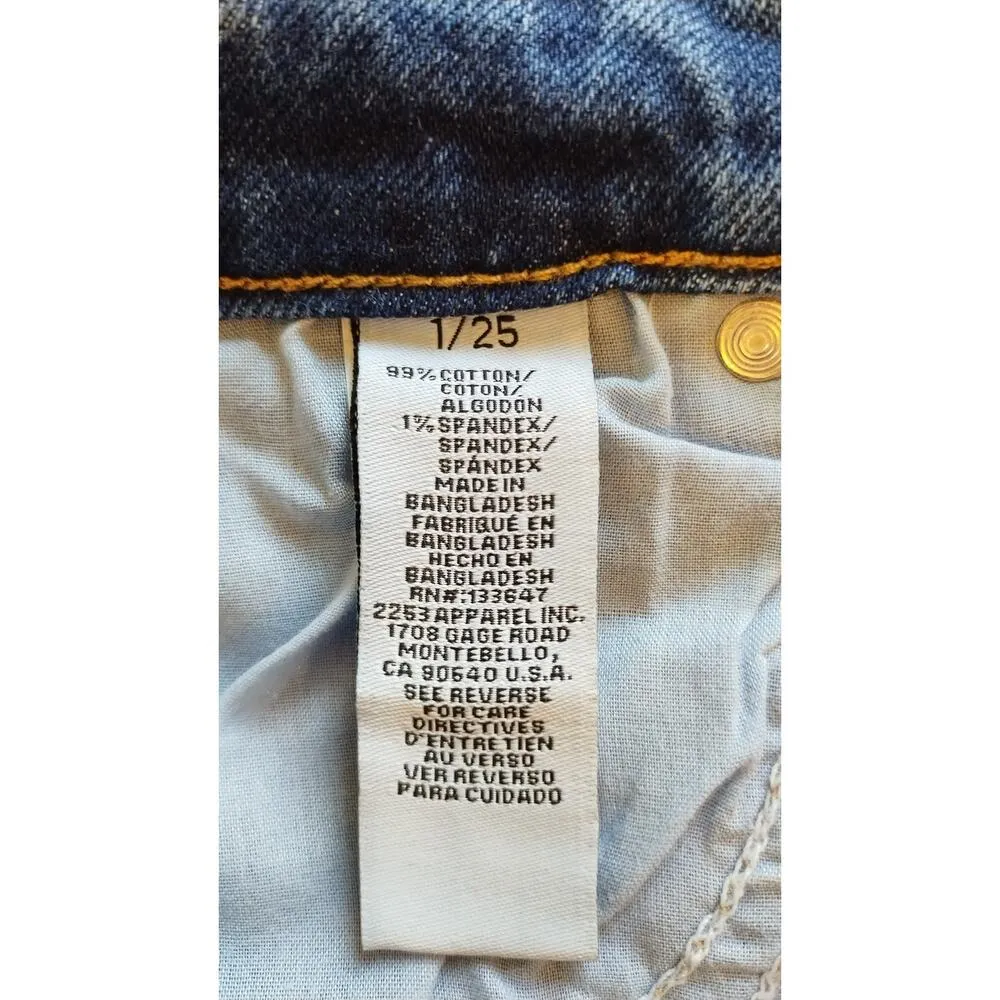 Re generation Distressed blue stretchy jeans size 1/25 cotton 99% - Image 7