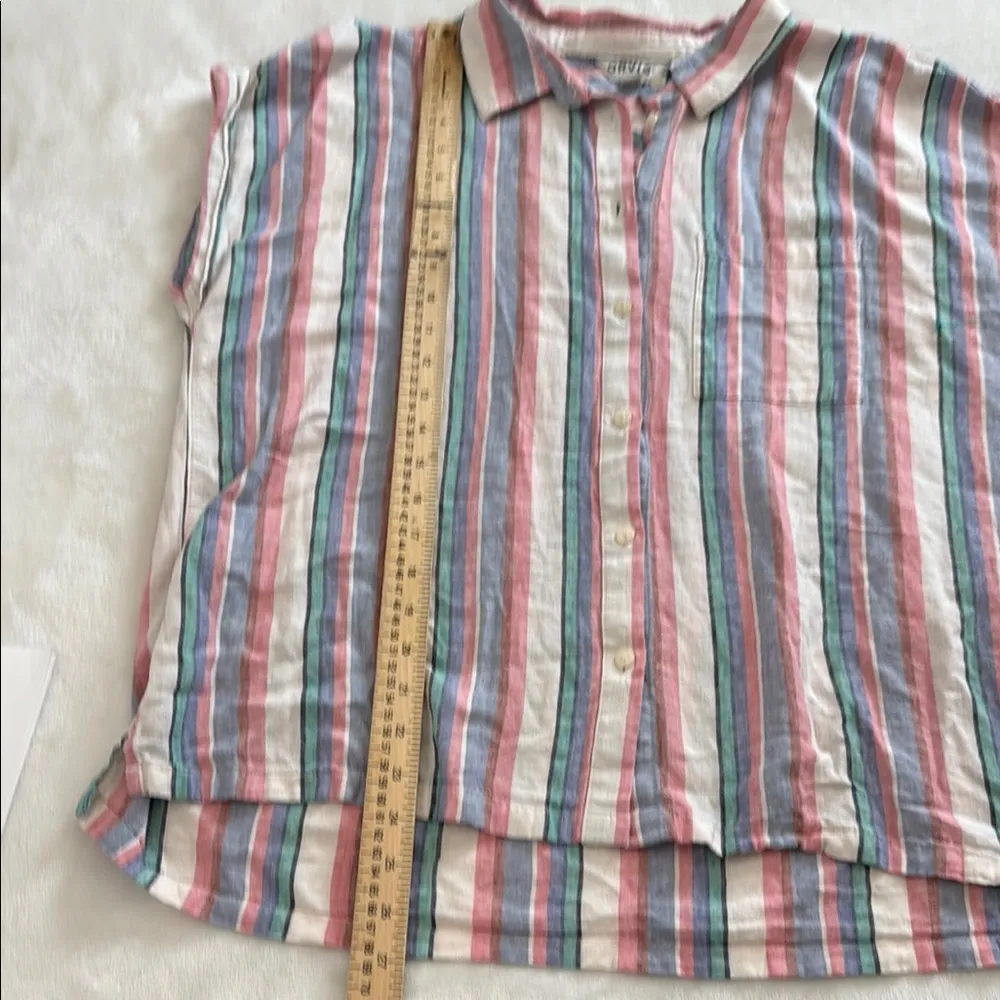 Orvis Striped Sleeveless Button-Up Shirt - Image 4