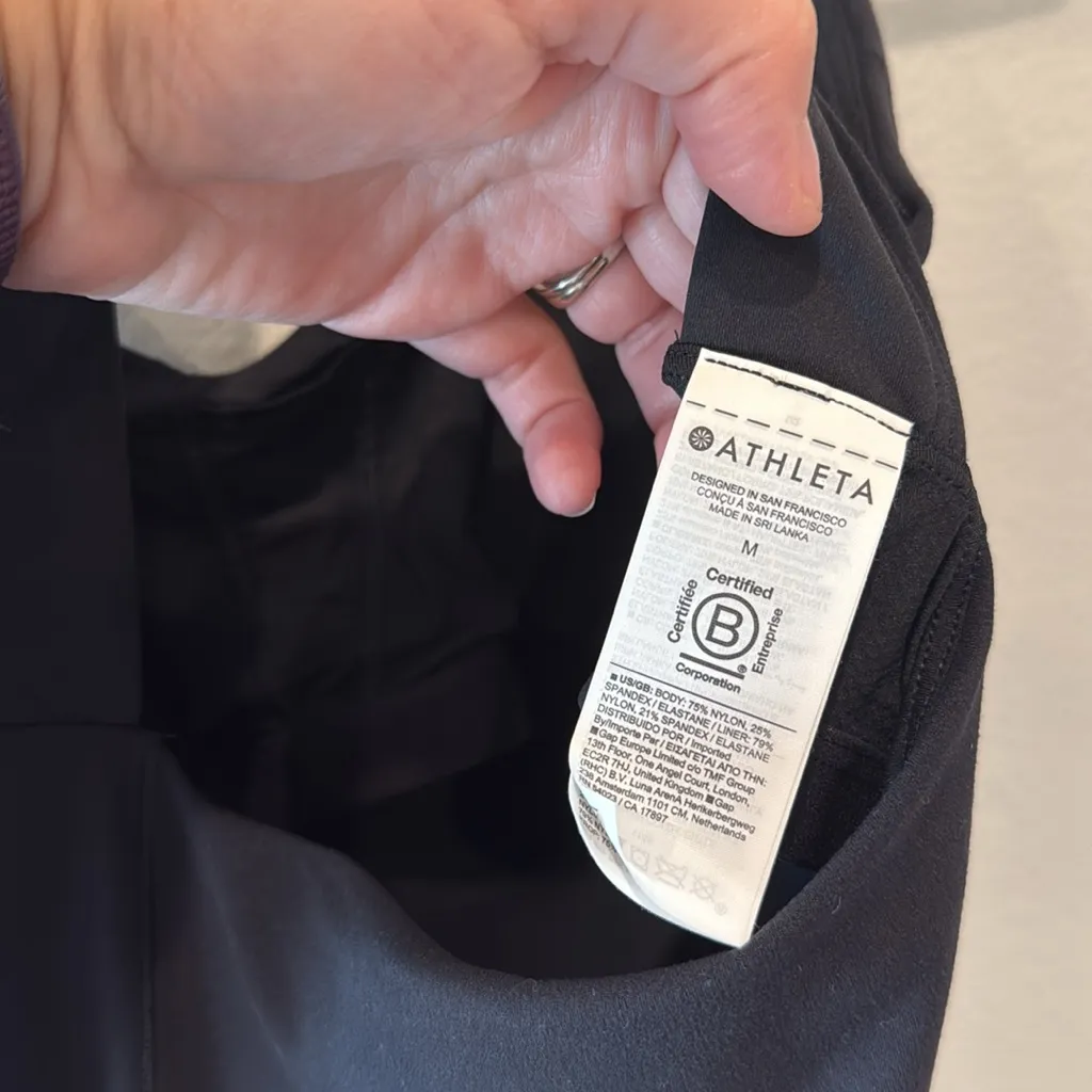 Athleta Transcend Black Sleeveless 7/8 Jumpsuit NWT Women’s Medium M - Image 8