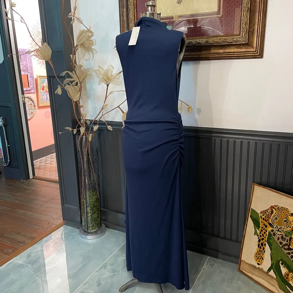 NWT Evereve Michael Stars Nicola Ribbed Handkerchief Dress Nocturnal - Sz L 🧡🎀 - Image 7