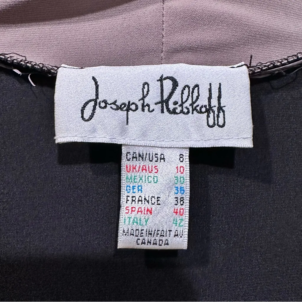 Joseph Ribkoff Two-Tone Draped Open Front Jacket – Size 8 - Image 8