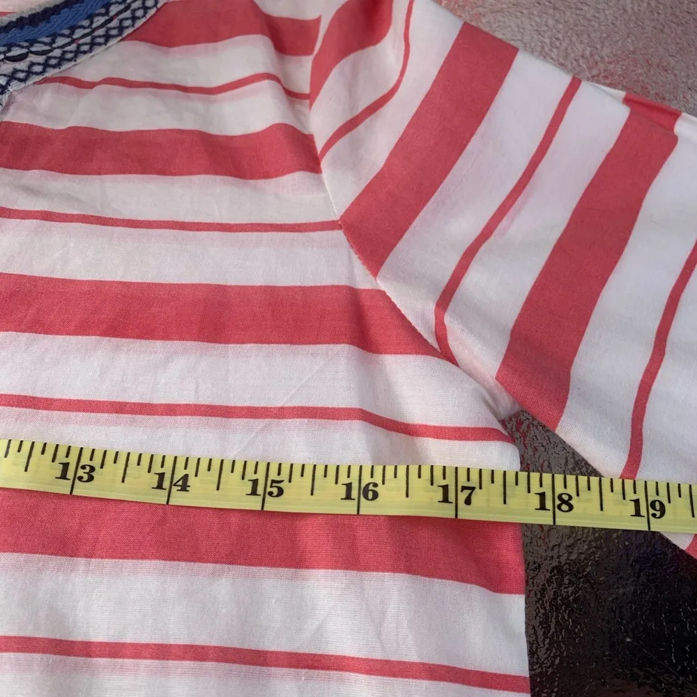 Mud Pie  Tunic Top size S Small light Swim cover up Pink Stripe - Image 6