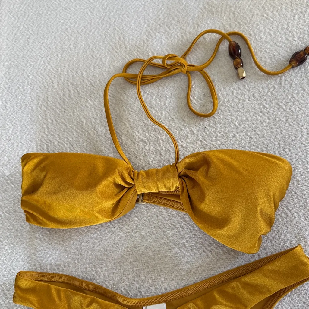 Zimmermann Wylie Halter Bikini orange. Size 0 US 4, $260 - Image 11