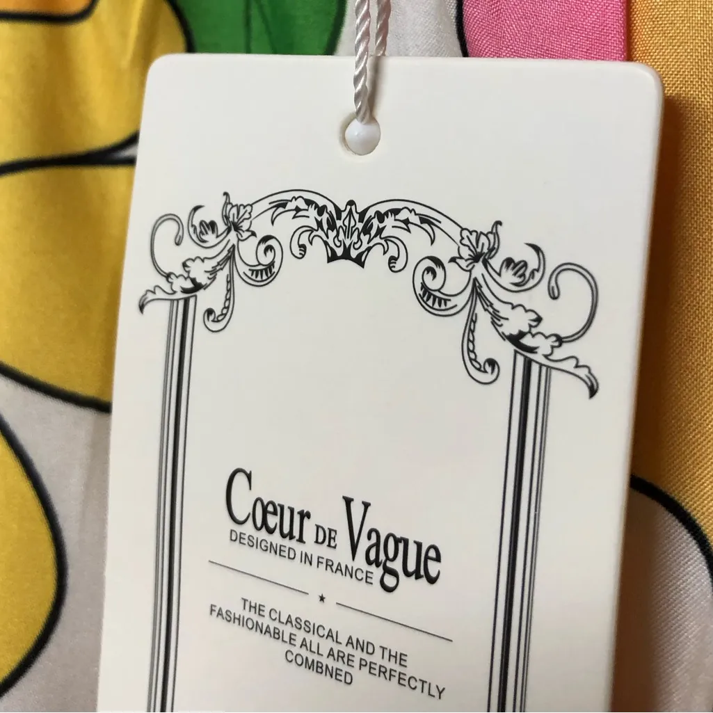 Coeur DE Vague Retro 60’s Flowers Overalls NWT!! Yellow Size M - Image 5