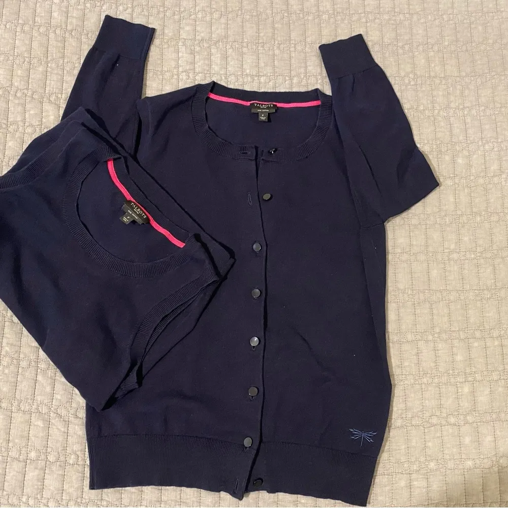 Talbots Petites Matching Set - tank top  + Cardigan Set - Image 5